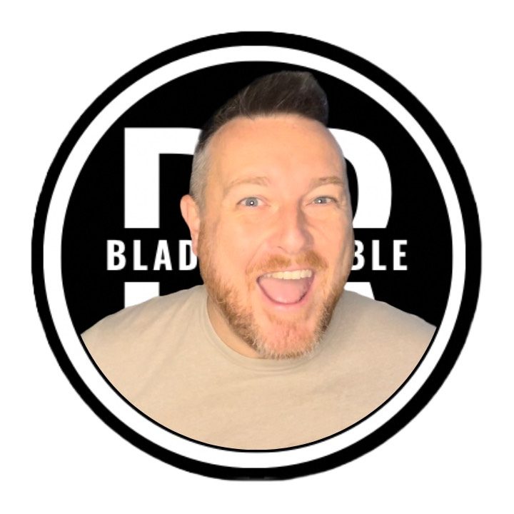 Logo featuring the initials "BR" and the words "BLADES RAMBLE" in a circular design.